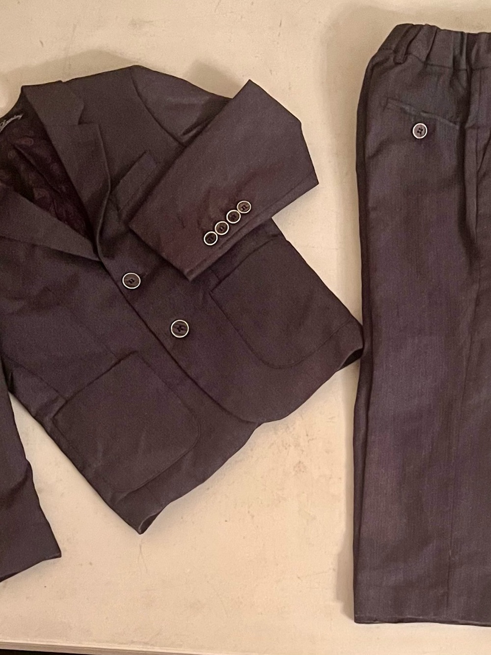 English Laundry Gray/Blue Two-Piece Suit Jacket & Pants for Boys size 5